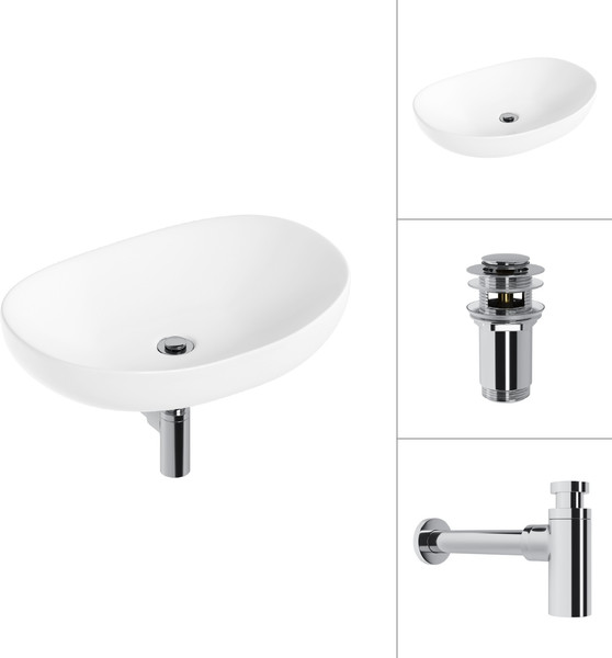 Умывальник Lauter 21502 + клапан 21190CH + сифон 21635CH - фото