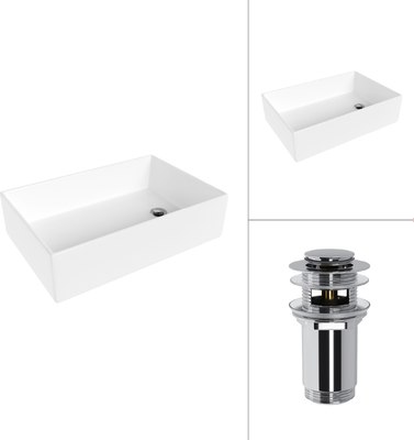 Умывальник Lauter 21518-1 + клапан 21190CH - фото