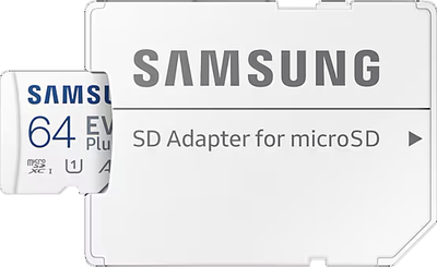 Карта памяти Samsung EVO Plus microSDXC 64GB + адаптер (MB-MC64SA/APC)