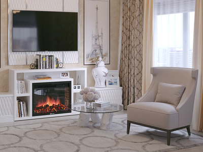 Портал для камина Firelight Multimedia 30 (белый)