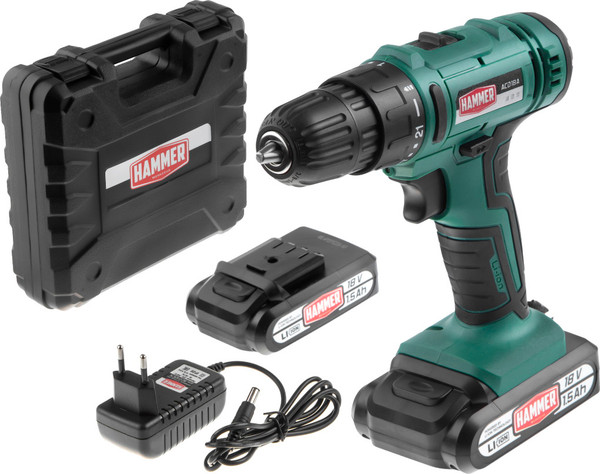 Аккумуляторная дрель-шуруповерт Hammer ACD18A / 735857 - фото