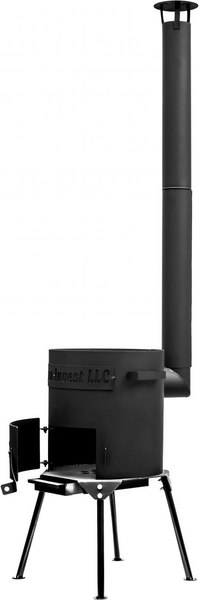 Печь-мангал Chugun Invest Усиленная 2мм (16-20л, с дымоходом и зольником)