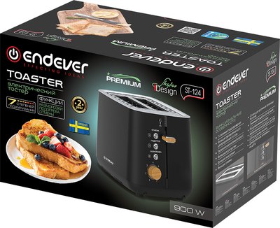 Тостер Endever Skyline ST-124 (черный)