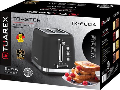 Тостер Tuarex TK-6004 (черный/стальной)