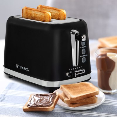 Тостер Tuarex TK-6004 (черный/стальной)