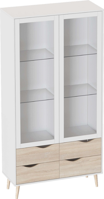Шкаф с витриной Мебельград Соната двухстворчатый - фото