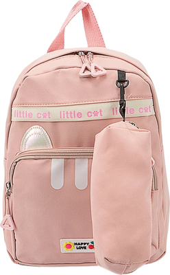 Детский рюкзак Ecotope Ушки. С пеналом / 287-1765-PNK - фото