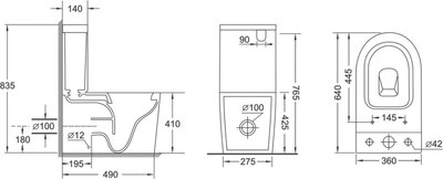 Унитаз напольный Grossman GR-4458BMSQ