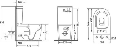 Унитаз напольный Grossman GR-4494BMSQ