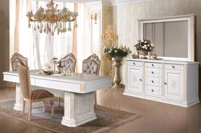 Зеркало ФорестДекоГрупп Бьянка / ГН010-12 (белый)