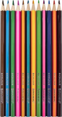 Набор цветных карандашей Brauberg Bicolour / 181855