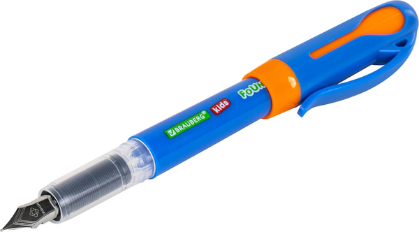 Ручка перьевая Brauberg Kids. Со сменными картриджами / 143955