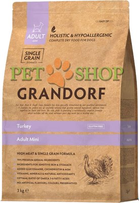 Сухой корм для собак Grandorf Dog Mini Breeds Turkey - фото