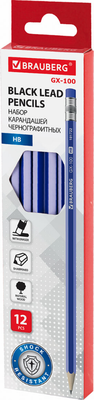 Набор простых карандашей Brauberg GX-100 / 181722 - фото