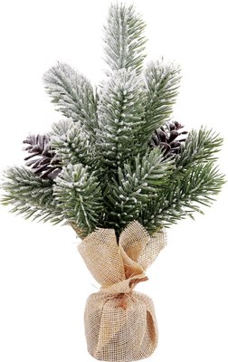 Елка декоративная Золотая сказка Заснеженная с шишками / 592010 - фото