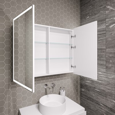 Шкаф с зеркалом для ванной Grossman Меркадо-90 / 209003