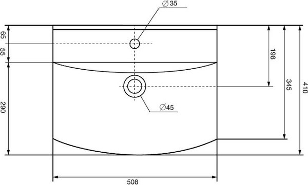 Умывальник Керамин Клермонт 50