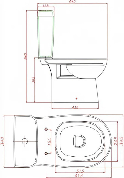 Сливной бачок Керамин Альбано н/п