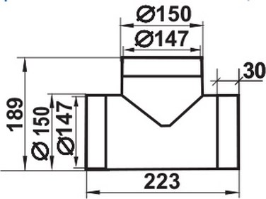 Разветвитель воздуховода Семь ветров 150мм / 333