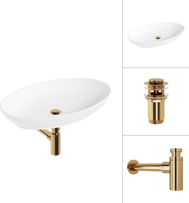 Умывальник Lauter 21571 + клапан 21190G + сифон 21635G - фото