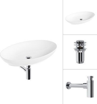 Умывальник Lauter 21571 + клапан 21190CH + сифон 21635CH - фото