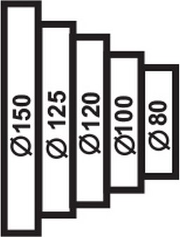 Переходник воздуховода Семь ветров 80/100/120/125/150мм / 310