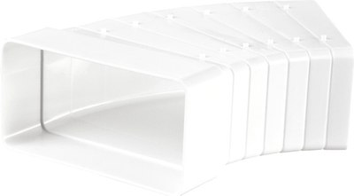 Колено воздуховода Семь ветров Горизональное универсальное 110x55 / 52510 - фото