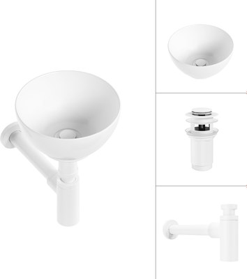 Умывальник Lauter 21601E + клапан 21190W + сифон 21635W - фото