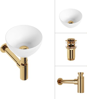 Умывальник Lauter 21601E + клапан 21190G + сифон 21635G - фото