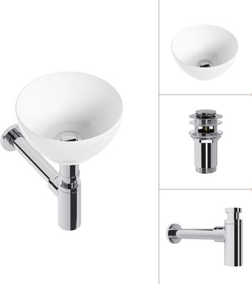 Умывальник Lauter 21601E + клапан 21190CH + сифон 21635CH - фото