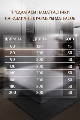 Наматрасник защитный Luxsonia Непромокаемый п/э 90x200/30