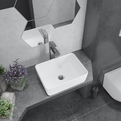 Умывальник Lauter 21674B + клапан 21190W + сифон 21635W