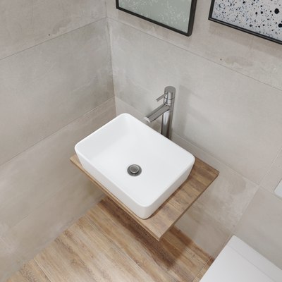 Умывальник Lauter 21674B + клапан 21190W + сифон 21635W