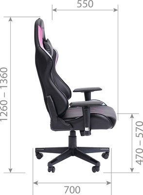 Кресло геймерское Chairman CH32 (экокожа черный)