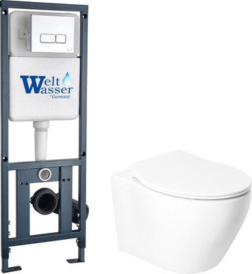 Унитаз подвесной с инсталляцией Saniteco KW-99046 + 410 + 410 SE CR