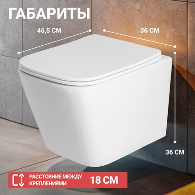 Унитаз подвесной с инсталляцией Saniteco KW-9004WS + 410 + 410 SE CR