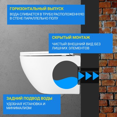 Унитаз подвесной с инсталляцией Saniteco KW-9003W + 410 + 410 SE CR