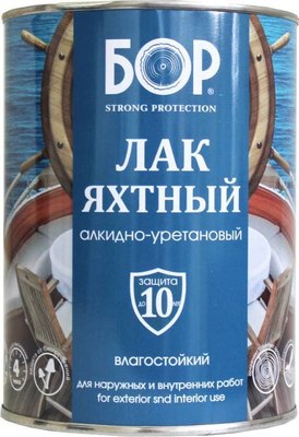 Лак БОР Яхтный бесцветный матовый - фото