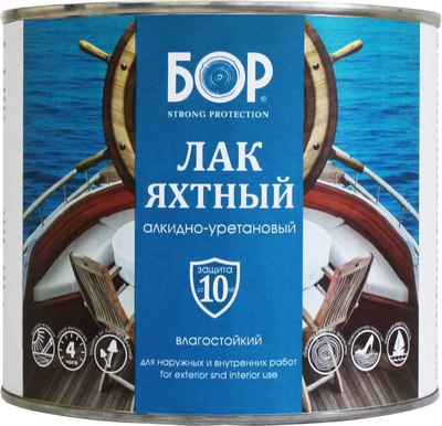 Лак БОР Яхтный бесцветный матовый - фото