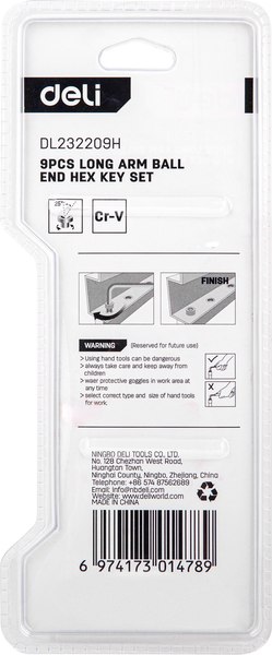 Набор ключей Deli EDL232209H