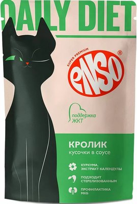 Влажный корм для кошек ENSO Daily Diet кролик 020/309280 - фото