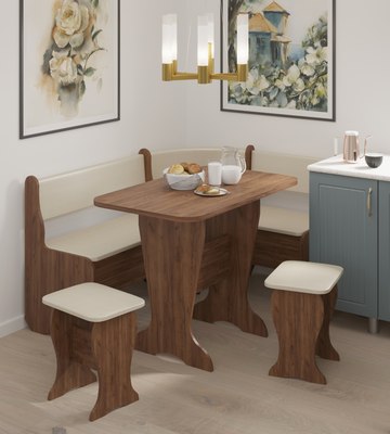 Обеденная группа Премиум Оптима (крафт табачный/обивка кожзам 209к)