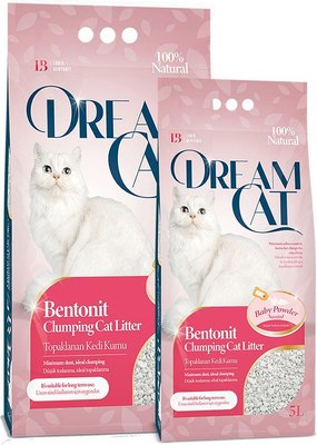 Наполнитель для туалета Dream Cat Бентонитовый Baby Pouder