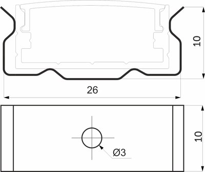 Крепление для профиля для светодиодной ленты AKS Sirius-2310M