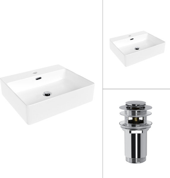 Умывальник Lauter 21478 + клапан 21190CH - фото