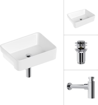 Умывальник Lauter 21675 + клапан 21190CH + сифон 21635CH - фото