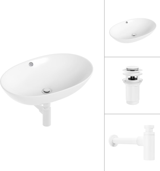 Умывальник Lauter 21709 + клапан 21190W + сифон 21635W - фото