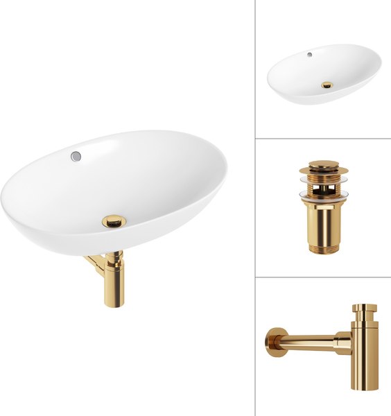 Умывальник Lauter 21709 + клапан 21190G + сифон 21635G - фото