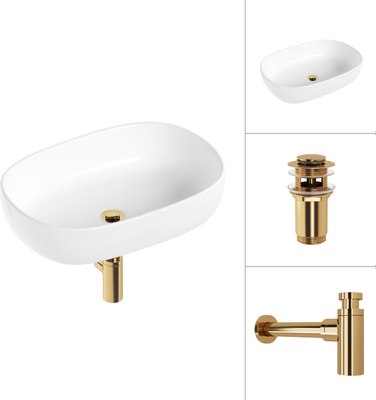 Умывальник Lauter 21836 + клапан 21190G + сифон 21635G - фото