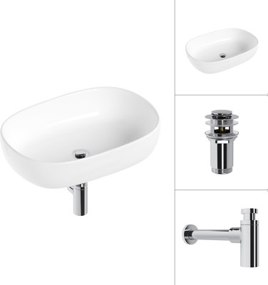 Умывальник Lauter 21836 + клапан 21190CH + сифон 21635CH - фото